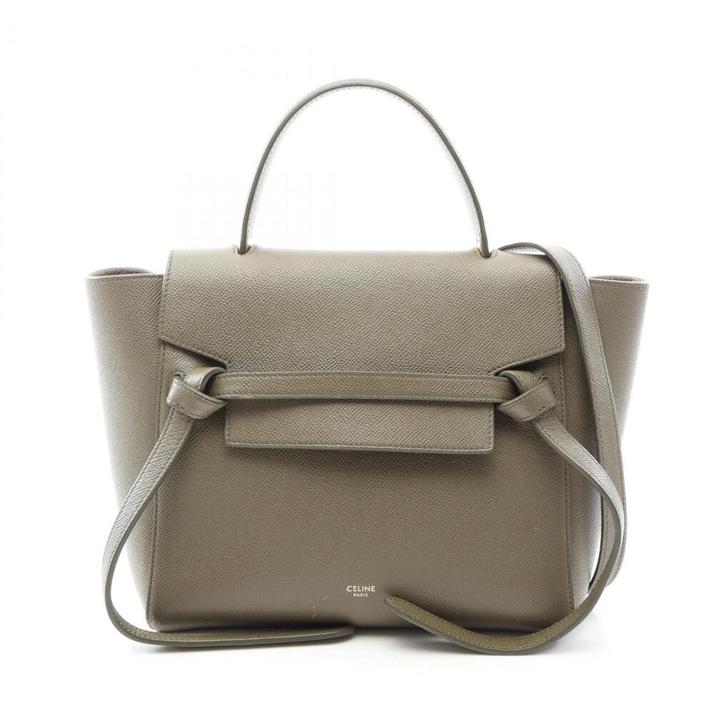 Celine BELT BAG MICRO - 2-way handbag, leather, women's, khaki, 189153ZVA